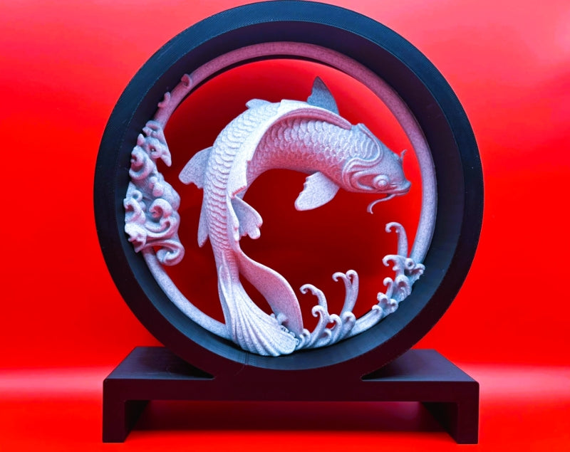 Koi Drachenfisch – Elegante 3D-Deko im asiatischen Design