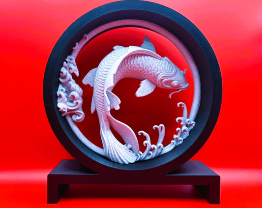 Koi Drachenfisch – Elegante 3D-Deko im asiatischen Design