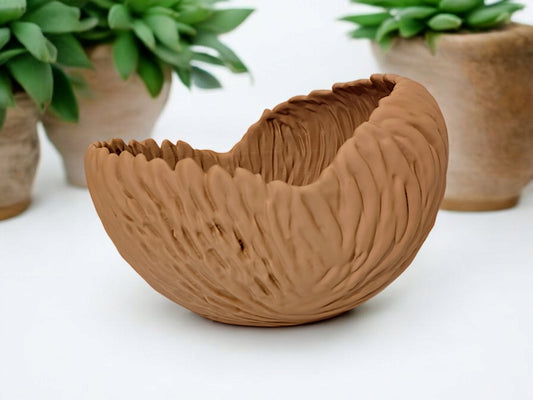 Kokohaim runde Dekoschale in Kokosnussform aus PLA, 3D-gedruckt