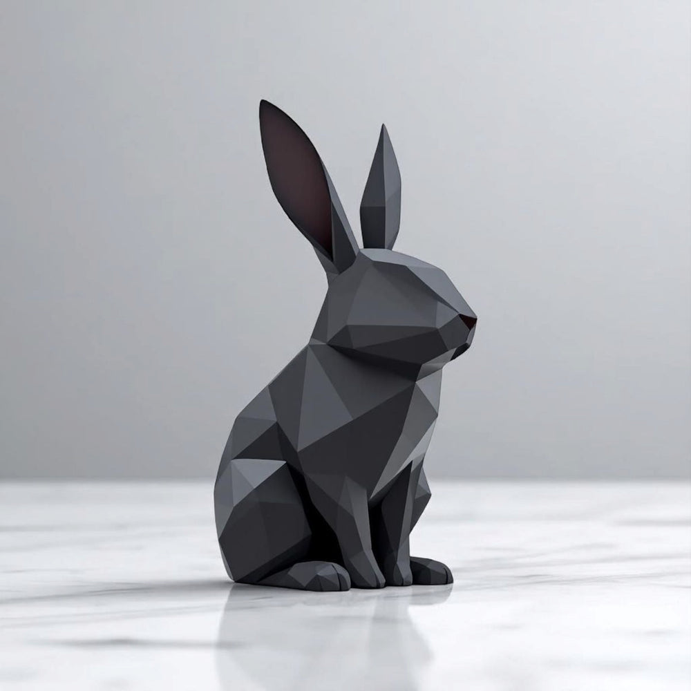 's Stuben-Haserl sitzende Hasenfigur aus PLA, Ansicht 4