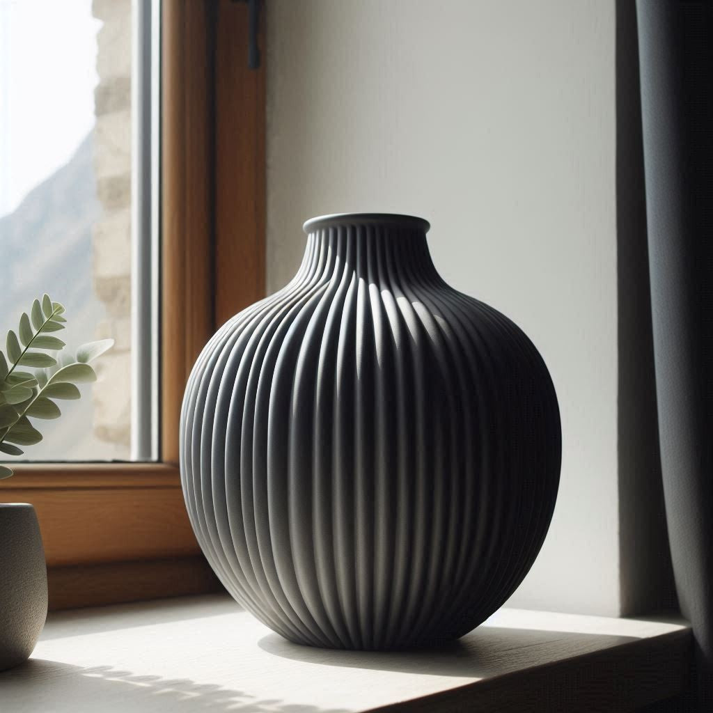 „Ribbo“ – Moderne Rillen-Vas