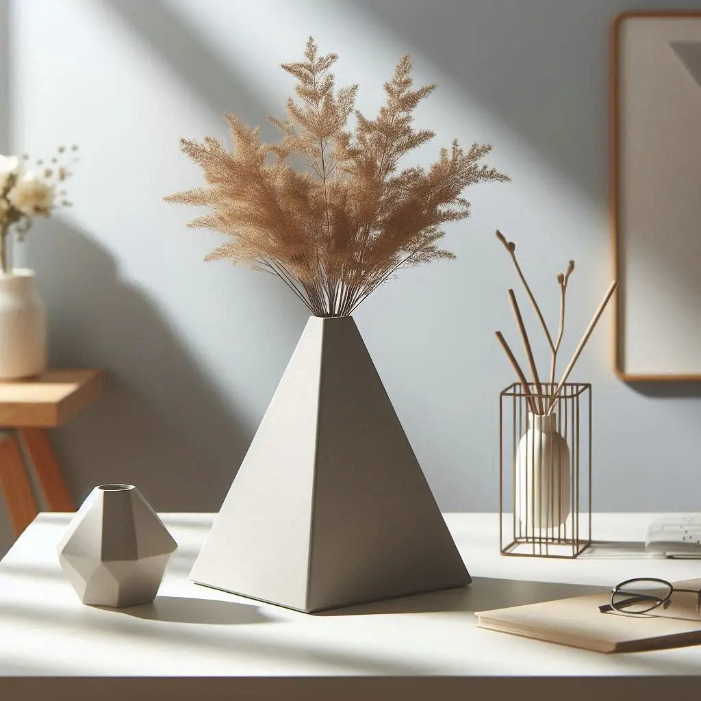 Vase „Monolyth“ – Minimalistische Pyramidenvase mit klarer Geometrie - Print Home