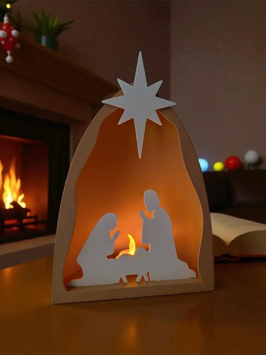 Exklusives Krippen-Windlicht Heilige Nacht - Print Home