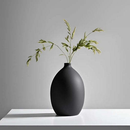 Vase „Noir Flow“ – Modern Minimal Design - Print Home