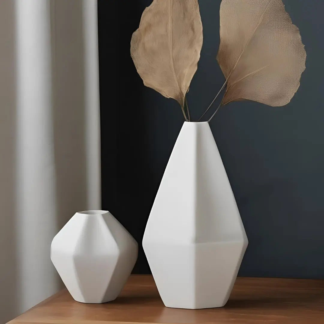 Vase Set „Octa Duo“ – Geometric Minimal Collection - Print Home