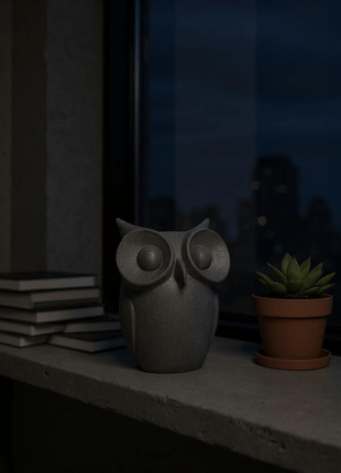 Minimalistische Eulen-Skulptur Observer