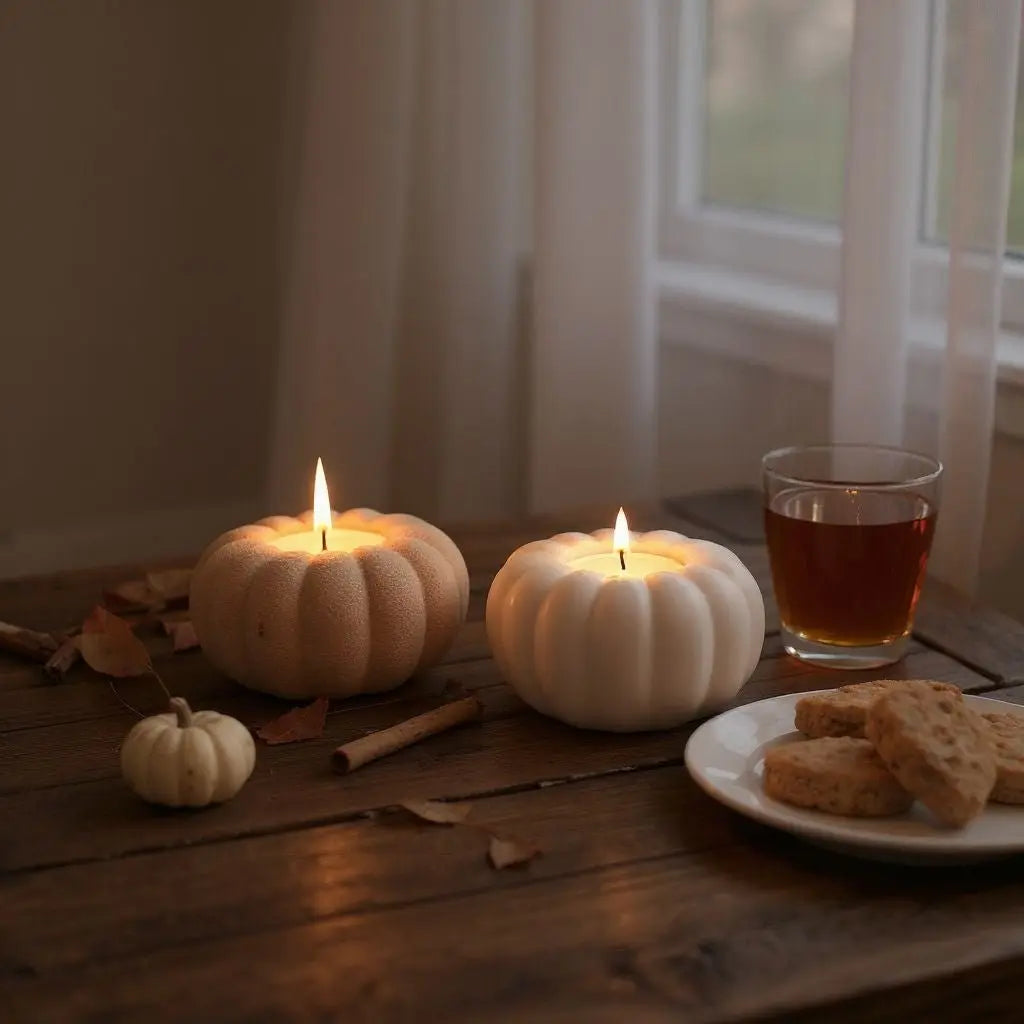 Deko-Kürbis „Autumn Glow“ – Stilvoller Teelichthalter für herbstliche Gemütlichkeit - Print Home