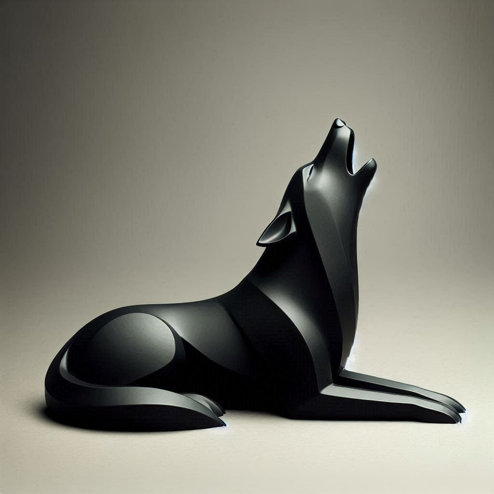 STILLA Ulv Wolf Skulptur aus PLA, 3D-gedruckt, Produktansicht
