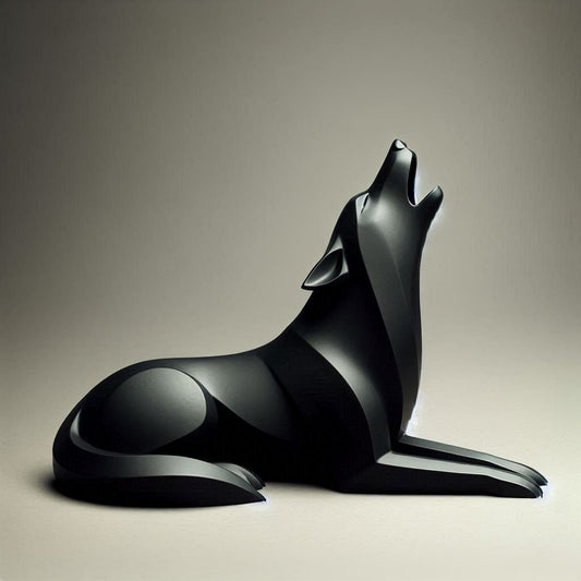 STILLA Ulv Wolf Skulptur aus PLA, 3D-gedruckt, Produktansicht