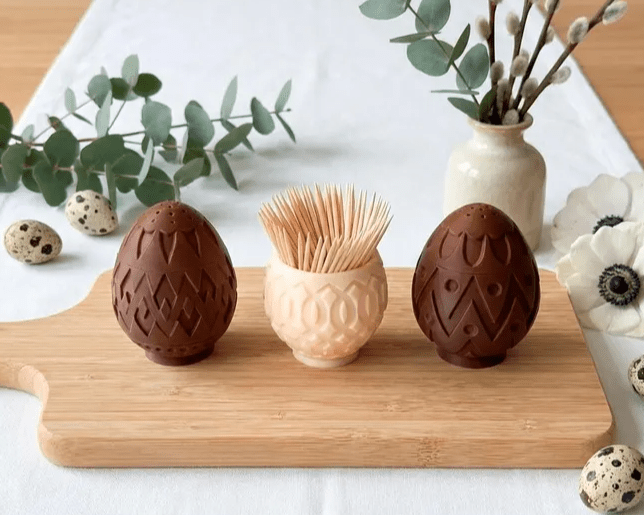 Osterset „Egg Harmony“ – Salz-, Pfefferstreuer & Zahnstocherhalter (3er Set) - Print Home