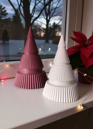 Minimalistisches Tannenbaum-Set „Duo Modern“ – 2-teiliges Deko-Set