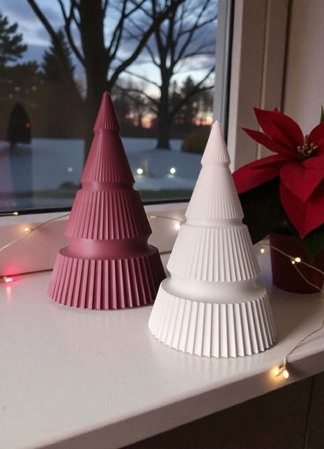 Minimalistisches Tannenbaum-Set „Duo Modern“ – 2-teiliges Deko-Set