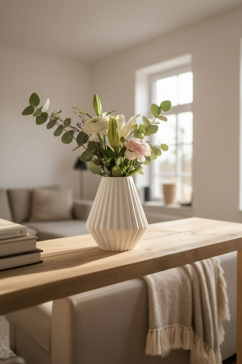 RENT Mönster Vase mit Musterrelief aus PLA, Ansicht 6