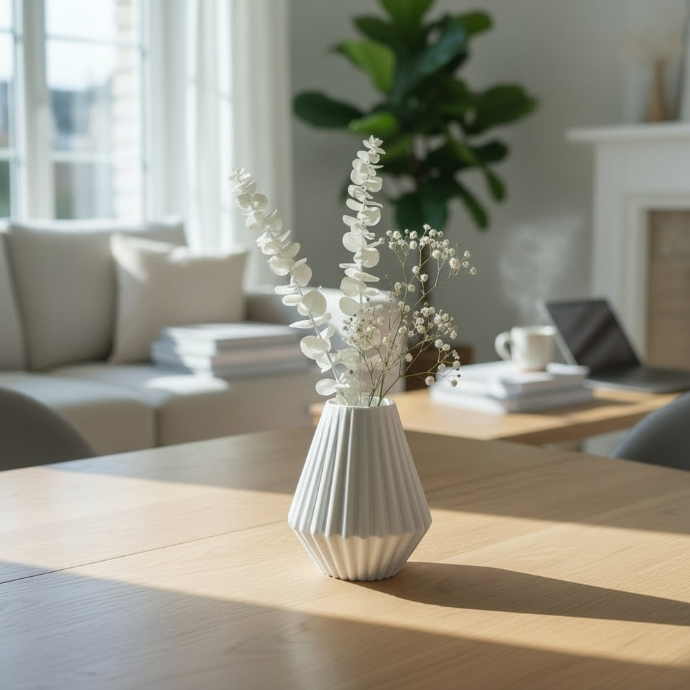 RENT Mönster Vase mit Musterrelief aus PLA, Ansicht 4