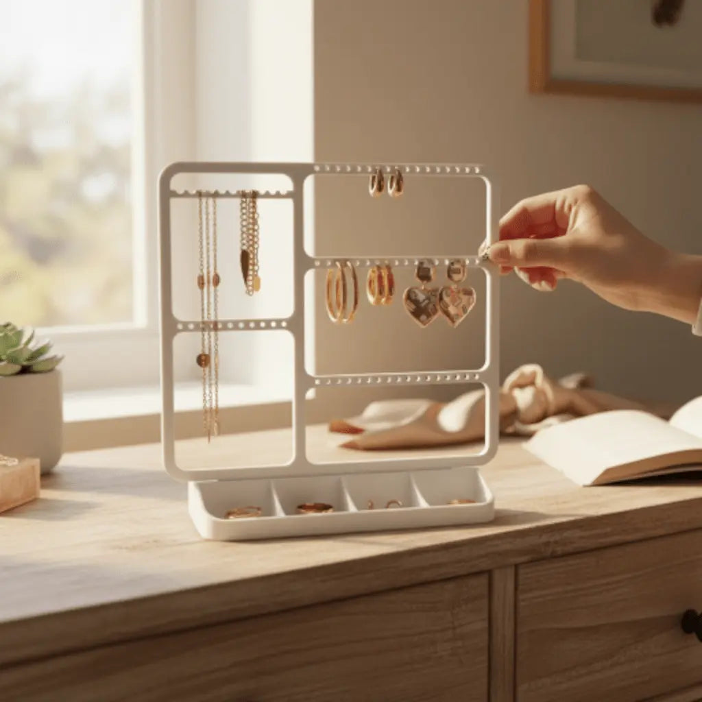 Linea – Moderner Schmuckorganizer für Ohrringe, Ketten & Ringe - Print Home