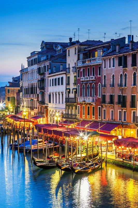 „Venetian Nights“ – Romantisches Abendpanorama von Venedig - Print Home