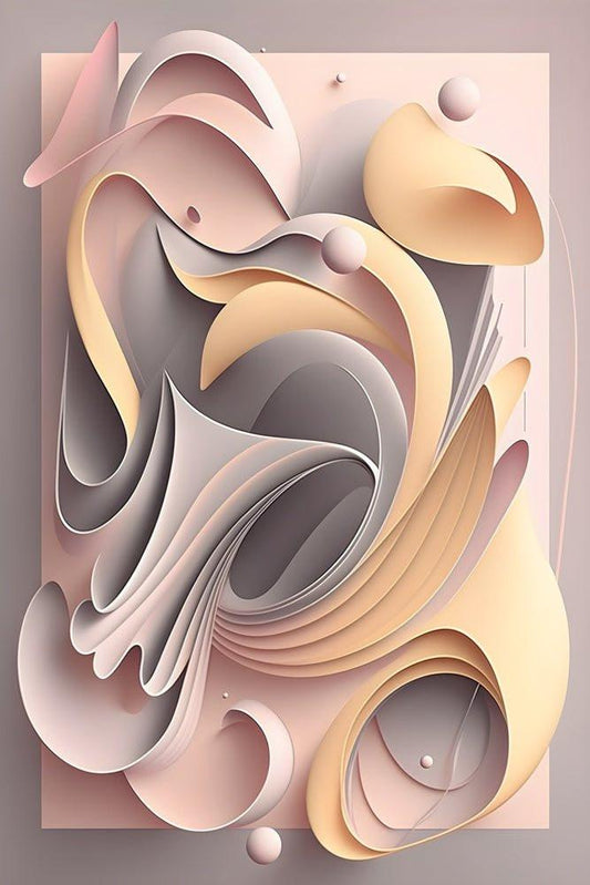 "Vibrant Dimensions" – Dynamische Pop-Art Illustration mit 3D-Tiefeneffekt Print Home  Print Home
