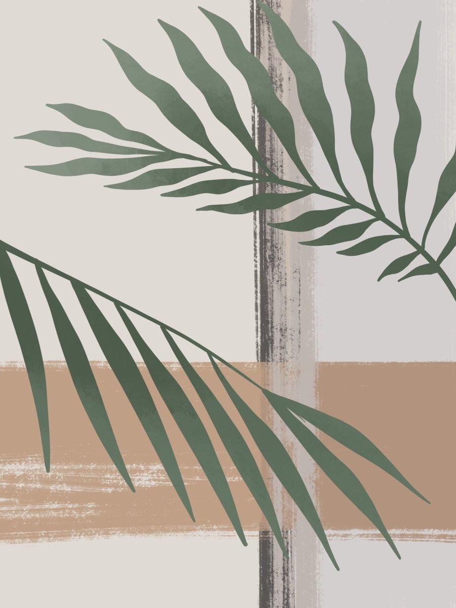 "Sanfte Konturen" – Minimalistische Line-Art mit abstrakten Farbakzenten - Print Home