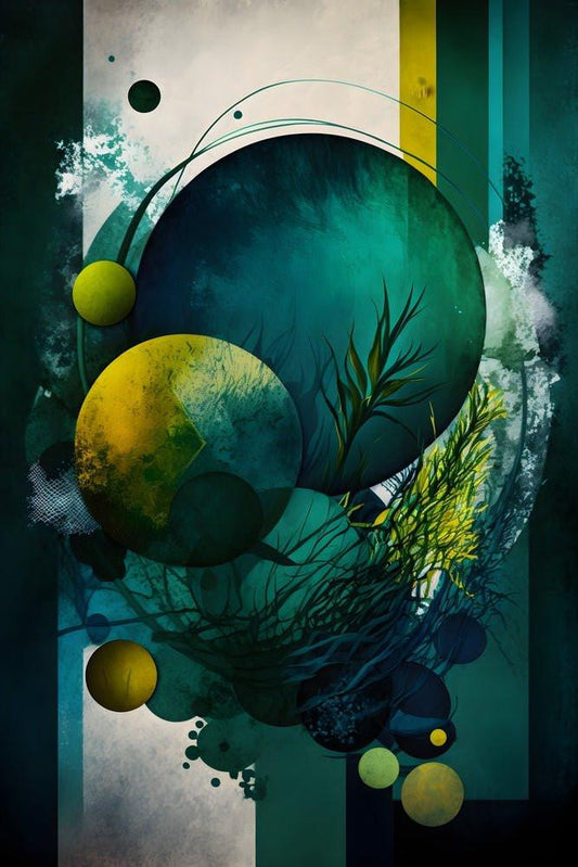 "Vibrant Dimensions" – Dynamische Pop-Art Illustration mit 3D-Effekt Print Home  Print Home