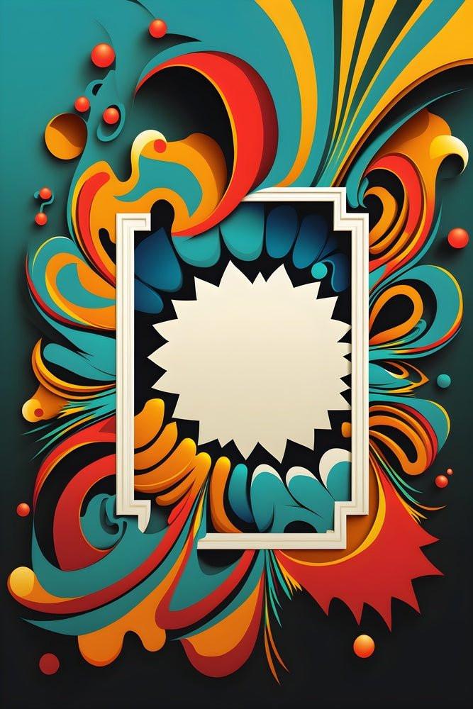 "Vibrant Flow" – Dynamischer Pop-Art Kunstdruck mit 3D-Effekt - Print Home