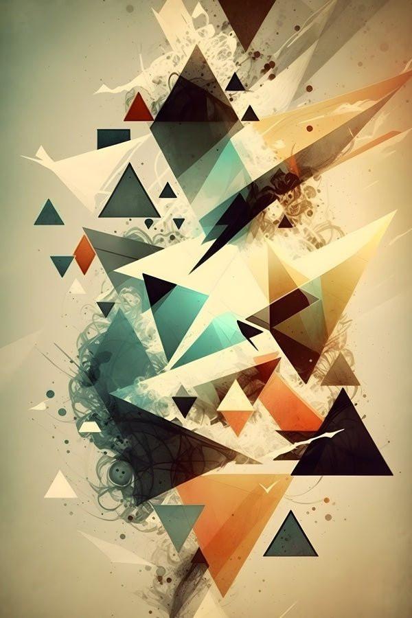 "Zarte Nuancen" – Minimalistische Line-Art mit abstrakten Farbakzenten - Print Home