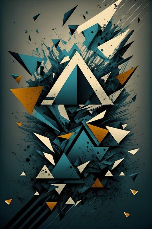 "Zarte Nuancen" – Minimalistische Line-Art mit abstrakten Farbakzenten Print Home  Print Home
