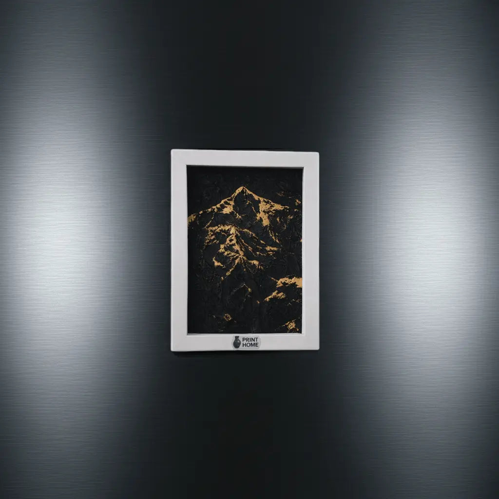 3D-Relief „Mount Everest“ – Topografisches Kunstwerk im Eichenrahmen - Print Home3D-Relief „Mount Everest“