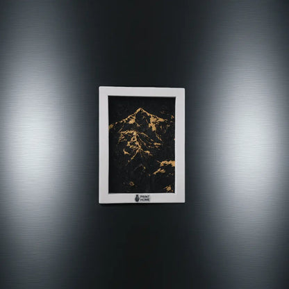 3D-Relief „Mount Everest“ – Topografisches Kunstwerk im Eichenrahmen - Print Home3D-Relief „Mount Everest“