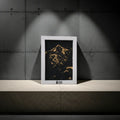 3D-Relief „Mount Everest“ – Topografisches Kunstwerk im Eichenrahmen - Print Home