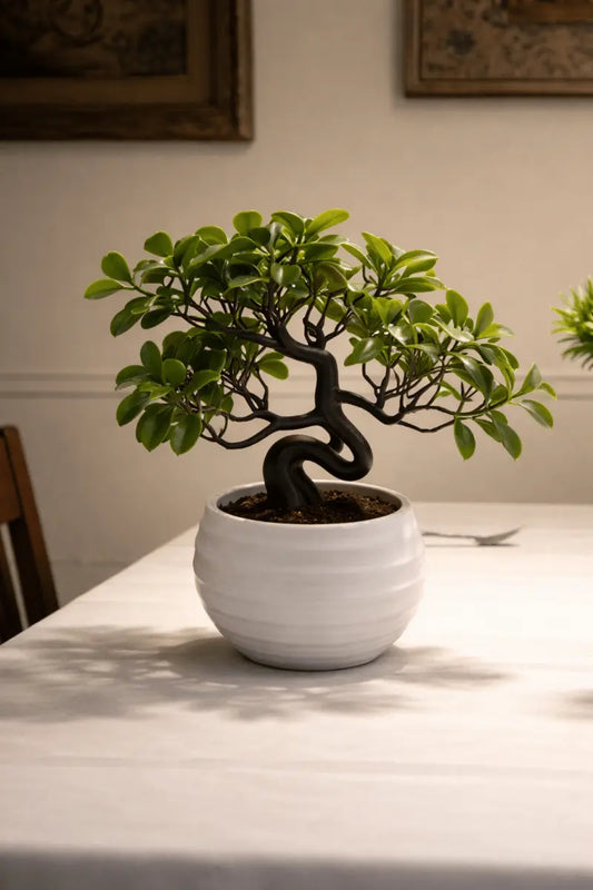 Künstlicher Bonsai im Keramiktopf – Realistische Tisch- & Wohnraumdeko - Print Home