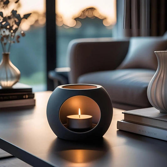 Design-Teelichthalter „Sphere“ – Minimalistisches Windlicht aus mattem Keramik-Finish - Print Home