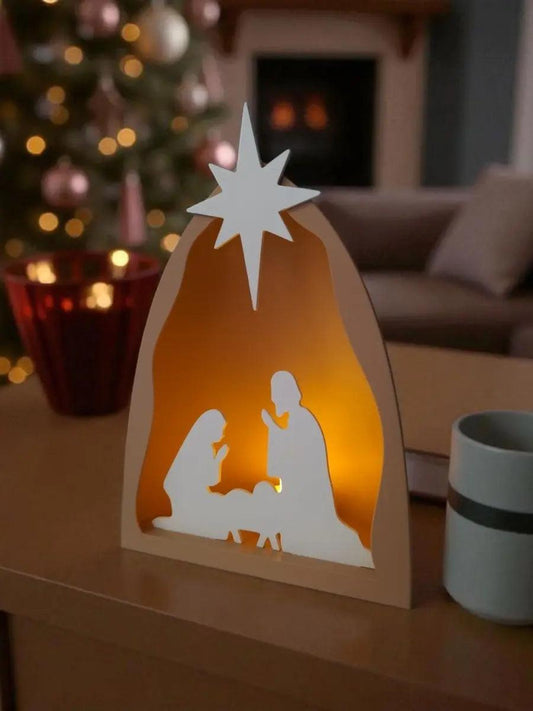 Exklusives Krippen-Windlicht Heilige Nacht - Print Home
