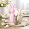 Osterhasen Deko 3er Set – Moderne Keramik-Optik in Pastell - Print Home