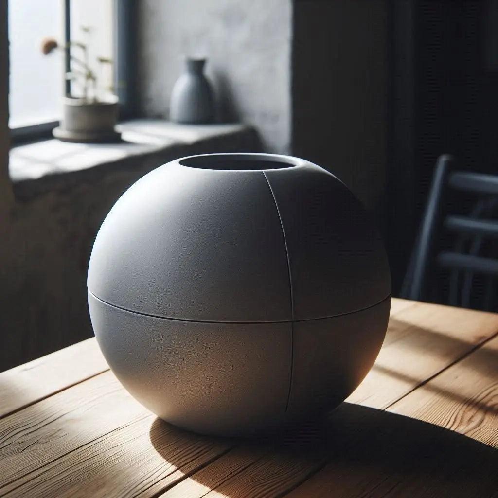 Vase „Intersect“ – Runde Designvase mit markanter Linienstruktur - Print Home