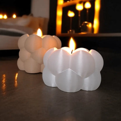 Design-Teelichthalter „Cloud“ – Verspielte Bubble-Ästhetik für modernes Wohnen - Print Home