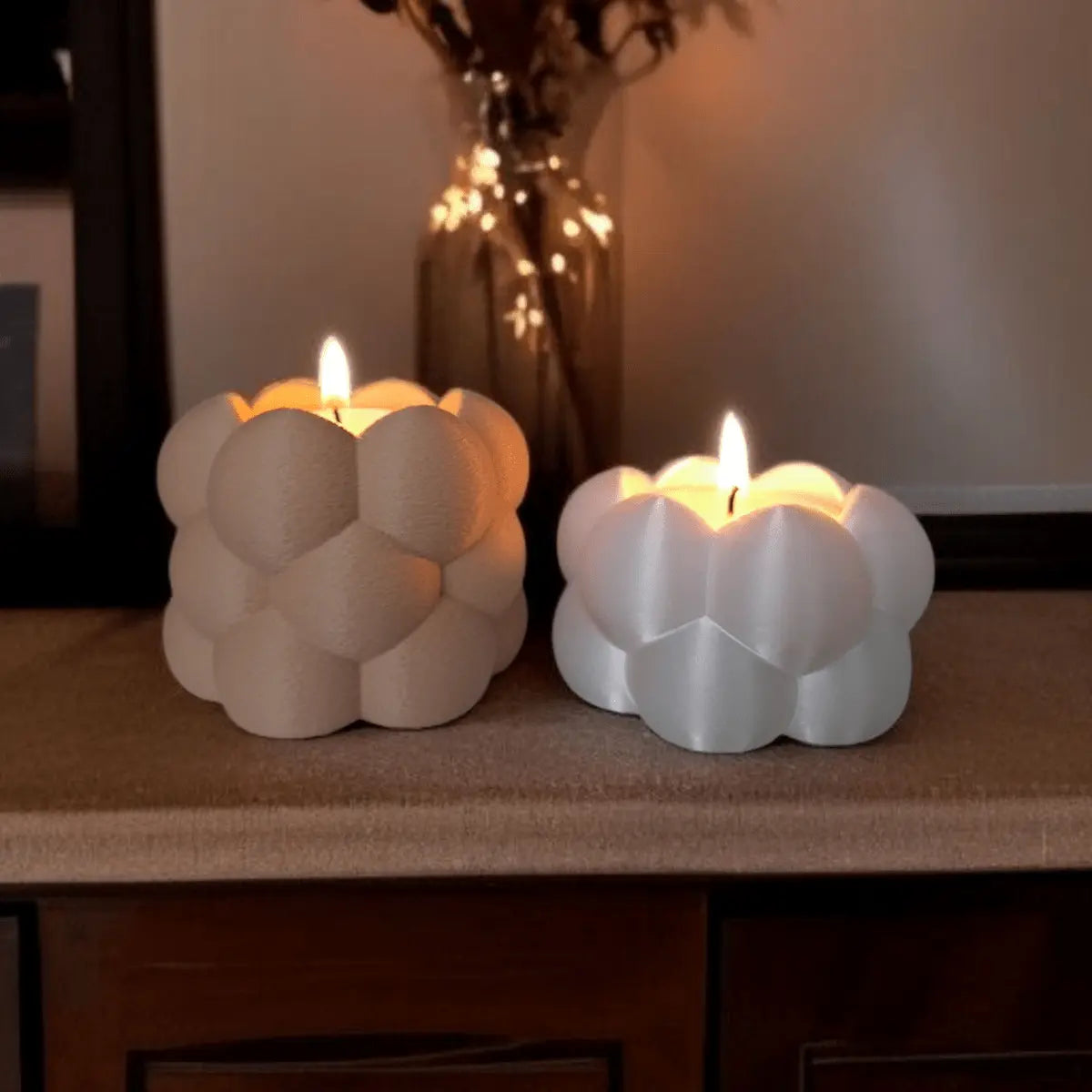 Design-Teelichthalter „Cloud“ – Verspielte Bubble-Ästhetik für modernes Wohnen - Print Home