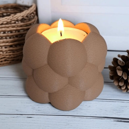 Design-Teelichthalter „Cloud“ – Verspielte Bubble-Ästhetik für modernes Wohnen - Print Home