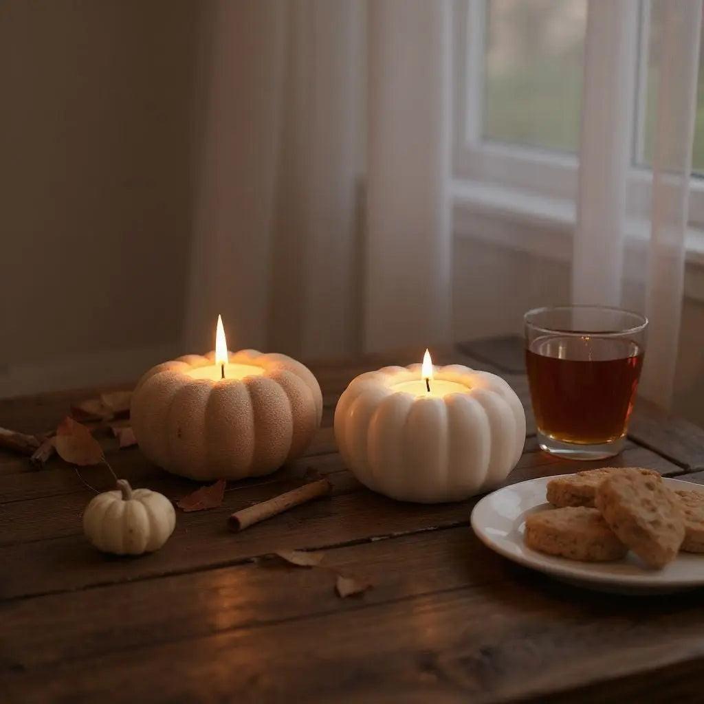 Deko-Kürbis „Autumn Glow“ – Stilvoller Teelichthalter für herbstliche Gemütlichkeit - Print Home