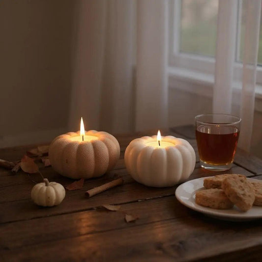 Deko-Kürbis „Autumn Glow“ – Stilvoller Teelichthalter für herbstliche Gemütlichkeit - Print Home