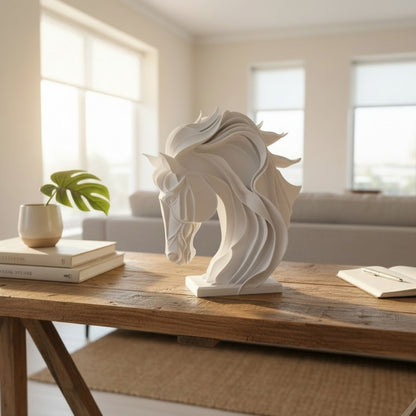 Pia – Moderne Pferdeskulptur in Schwarz oder Weiß | Dekofigur