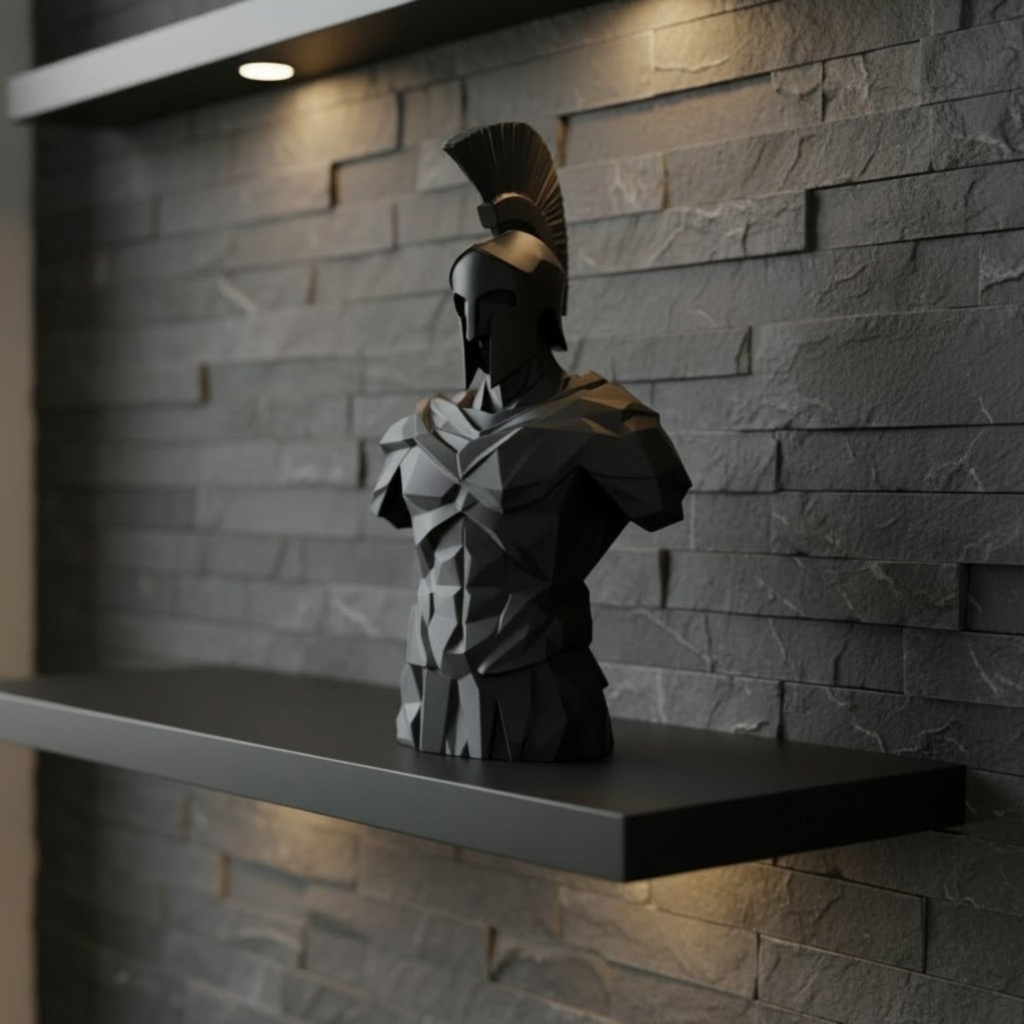 Spartan – Moderne Krieger Büste in Schwarz oder Weiß | Dekofigur