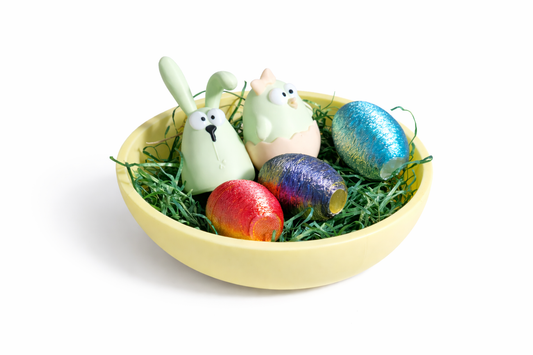 Osternest Set – Dekonest mit Osterhasen & Deko-Eiern