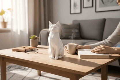 Shital – Moderne Katzen Dekofigur in Schwarz oder Weiß | Design Skulptur Print Home  Print Home