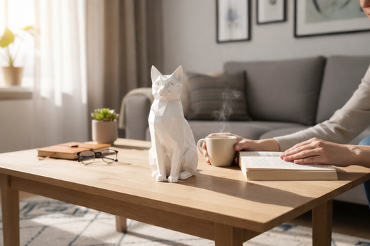 Shital – Moderne Katzen Dekofigur in Schwarz oder Weiß | Design Skulptur