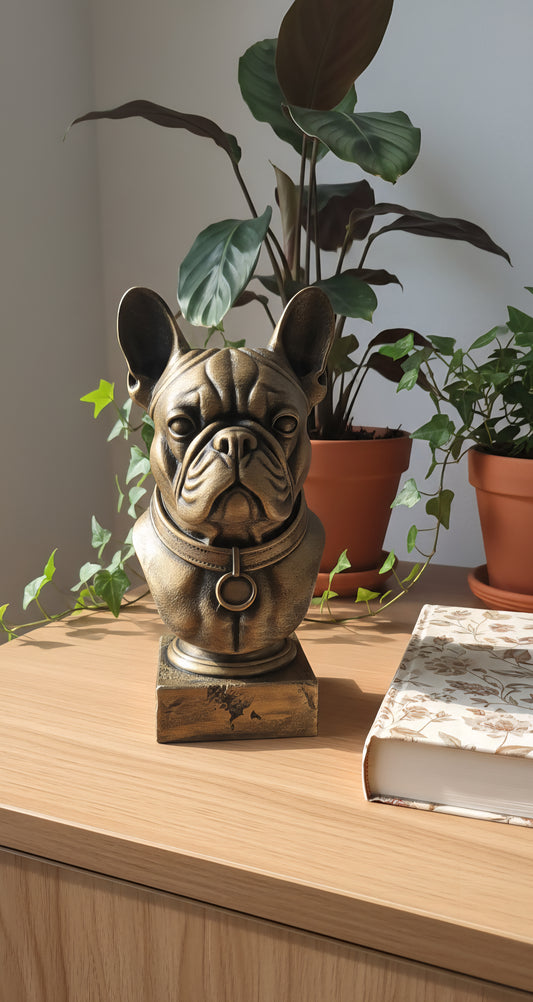Französische Bulldoggen Skulptur