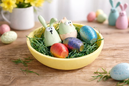 Osternest Set – Dekonest mit Osterhasen & Deko-Eiern