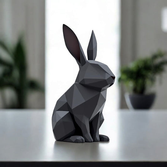 's Stuben-Haserl sitzende Hasenfigur aus PLA, Produktansicht